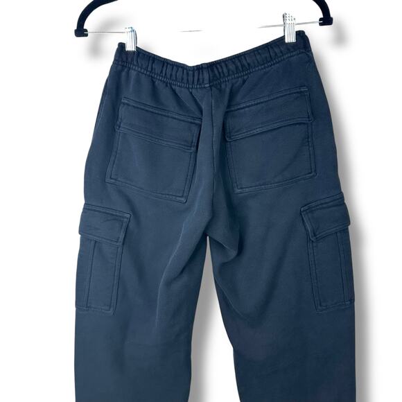 Aritzia TNA Black Cozy Fleece Sweatfleece Mega Cargo Jogger Thick Sweatpants XS - Picture 12 of 13